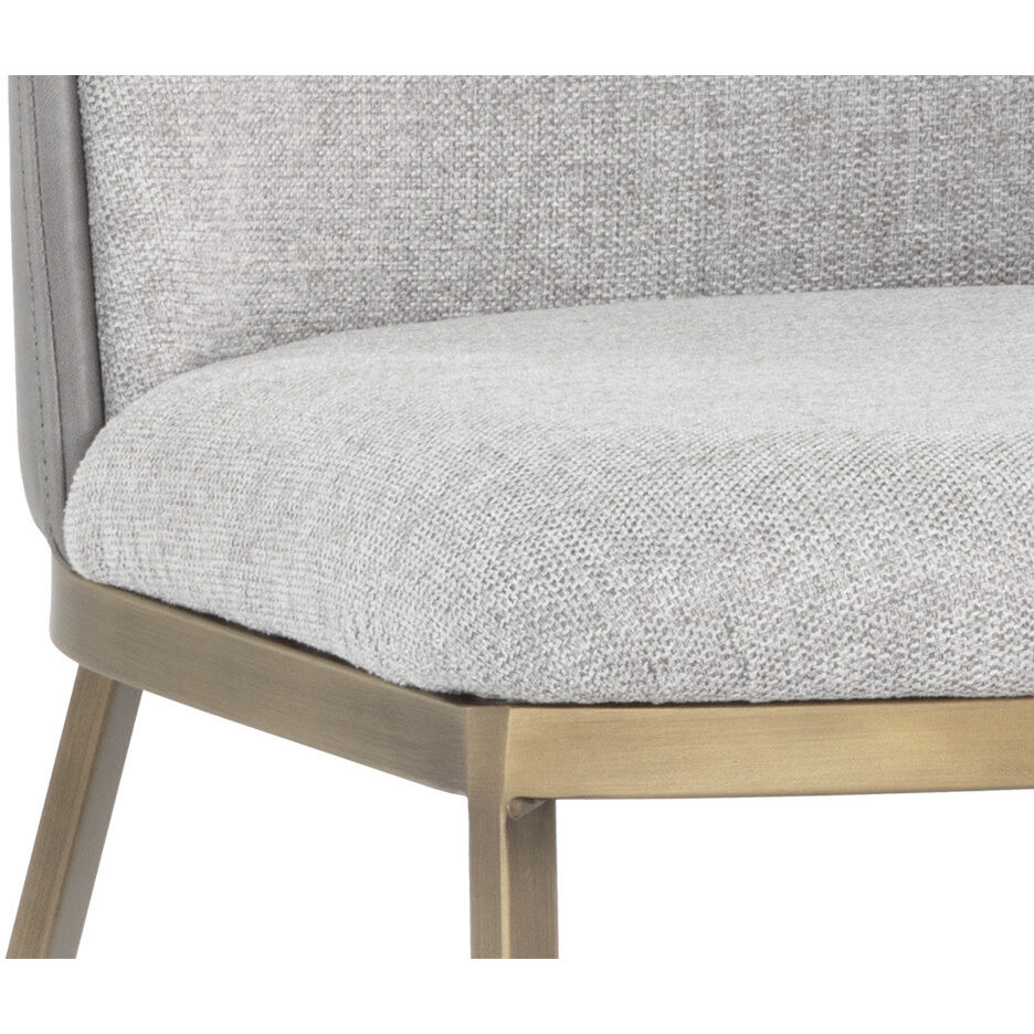 Marie Belfast Heather Grey / Bravo Metal Dining Chair, Set Of 2